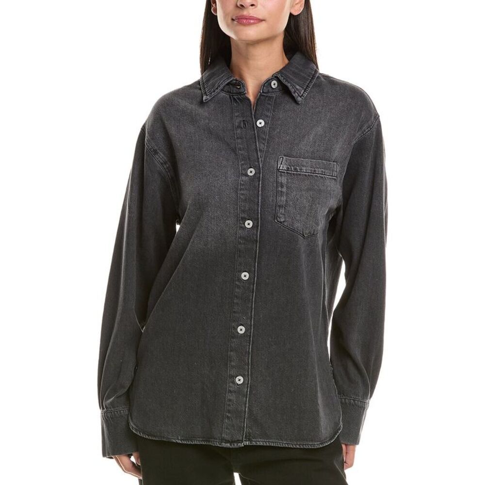 Dl1961 Womens  Faye Shirt Top, Navy